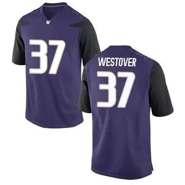 Men's Game Jack Westover Washington Huskies Football College Jersey - Purple