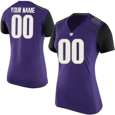 Women's Replica Custom Washington Huskies Football College Jersey - Purple