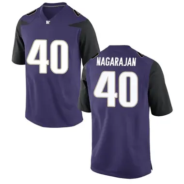 Youth Game Anay Nagarajan Washington Huskies Football College Jersey - Purple